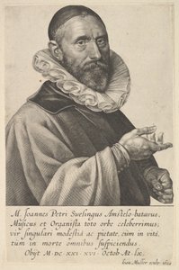 Porträt von Jan Pietersz Sweelinck, Organist und Musiker in Amsterdam, 1624 von Jan Muller