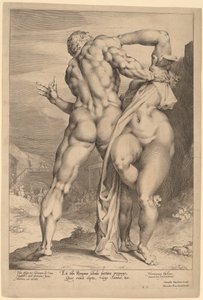 Die Entführung einer Sabinerin (Ansicht von hinten) von Jan Muller, after Adriaen de Vries