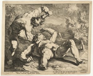 Kain tötet Abel von Jan Muller, after Cornelis Cornelisz van Haarlem