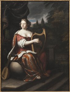Dame spielt Harfe von Jan Mytens or Mijtens