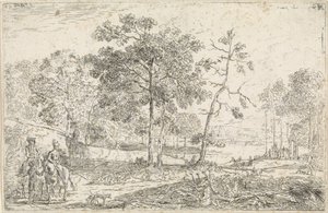 Landschaft mit Reitern