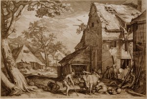 Der verlorene Sohn als Schweinehirt von Jan Pietersz Saenredam