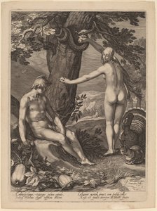 Versuchung des Menschen von Jan Pietersz Saenredam after Abraham Bloemaert