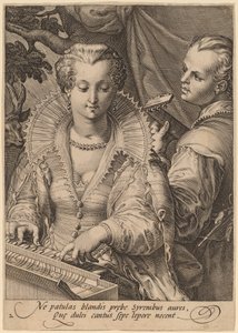 Das Gehör von Jan Pietersz Saenredam after Hendrik Goltzius