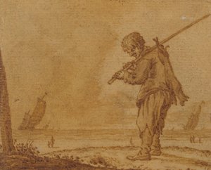 Nach der Hasenjagd, am Ufer, 1623 von Jan Porcellis