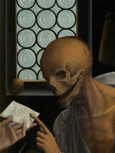 (Detail) von Tod und der Geizhals, ca. 1515-21 von Jan Provoost