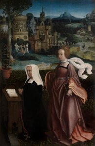 Detail des Stifters mit dem Heiligen Nikolaus und der Frau des Stifters mit der Heiligen Godeliva, ca. 1515-21