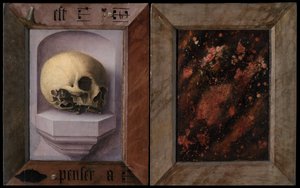 Außenansicht des Diptychons eines Franziskanerbruders von Jan Provoost