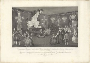 Saal mit dem Prunkbett von Prinz Wilhelm IV., 1751 von Jan Punt