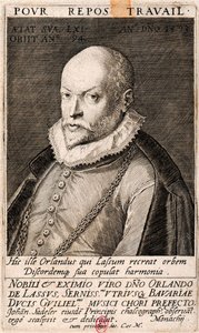 Porträt des Komponisten Orlando di Lasso, 1593 von Jan Sadeler
