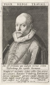 Porträt des Komponisten Orlando di Lasso, 1532-1594, 1593 von Jan Sadeler