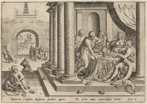 Die Froschplage von Jan Sadeler I, after Maarten van Cleef
