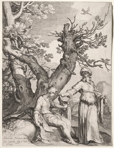 Ahija und Jerobeam von Jan Saenredam