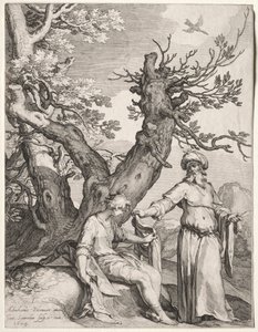 Ahija und Jerobeam, 1604 von Jan Saenredam