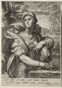 Heldinnen des Neuen Testaments: Die Frau von Samaria von Jan Saenredam