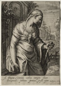 Heldinnen des Neuen Testaments: Die Frau mit dem Blutfluss von Jan Saenredam