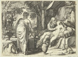 Lot und seine Töchter von Jan Saenredam