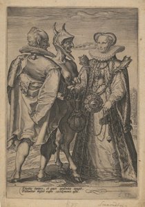 Heirat aus Reichtum, durchgeführt vom Teufel, ca. 1600