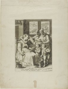 Morgen, Tafel eins aus Vier Tageszeiten von Jan Saenredam