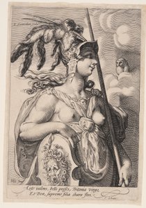 Pallas Athene, aus Drei Göttinnen von Jan Saenredam