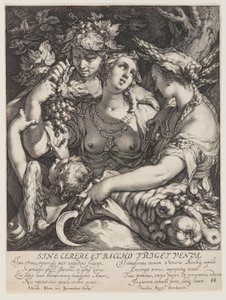 Ohne Ceres und Bacchus friert Venus von Jan Saenredam