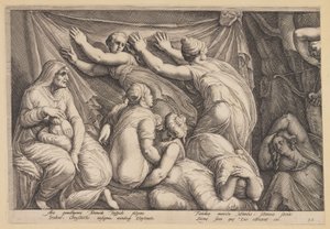 Die Bestrafung der Niobe (Tafel 1) von Jan Saenredam