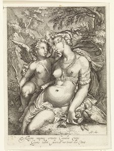 Venus und Amor von Jan Saenredam