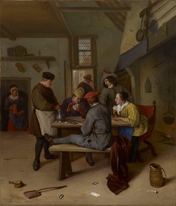 Kartenspieler in einer Taverne von Jan Steen