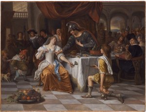 Das Bankett von Antonius und Kleopatra von Jan Steen