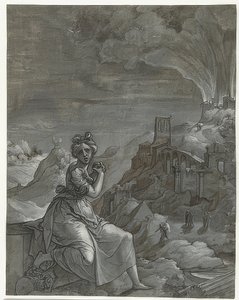 Kassandra beklagt den Untergang von Troja
