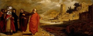 Aaron verwandelt das Wasser des Flusses in Blut