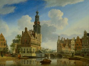 Der Munt-Turm vom Singel aus gesehen, 1751 von Jan Ten Compe