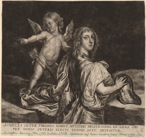 Achilles als Pyrrha mit Amor von Jan Thomas