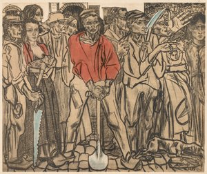 Eine Gruppe von Arbeitern von Jan Toorop