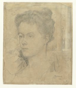 Porträt von Jan Toorops Ehefrau Annie Hall oder ihrer Schwester Janet Hall von Jan Toorop