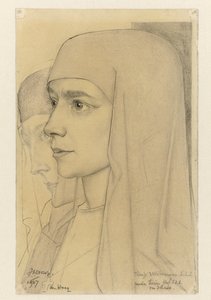 Porträt von Treesje Westermann, Mutter Thérèse Huf von Bethanië von Jan Toorop