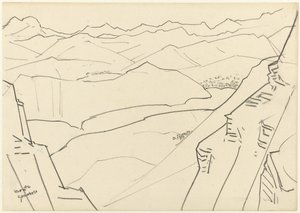 Skizze einer Berglandschaft Monte Generoso von Jan Toorop