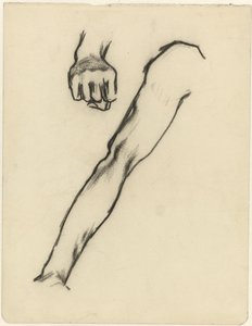 Studienblatt mit Arm und Hand