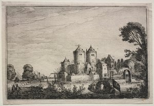 Das Schloss mit zwei Türmen, 1616 von Jan Van de Velde