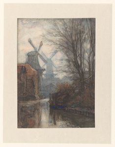 Mühlen an einem Kanal von Jan Veth