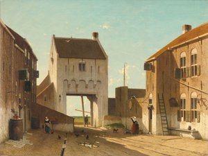 Ein Stadttor in Leerdam, ca. 1868-70 von Jan Weissenbruch