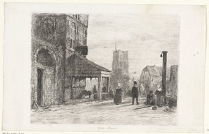 Ansicht der St.-Martins-Kirche in Woudrichem von Jan Weissenbruch