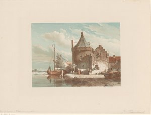 Ansicht des Walturms in Culemborg von Jan Weissenbruch