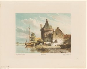 Ansicht des Walturms in Culemborg von Jan Weissenbruch
