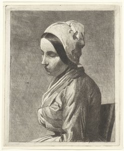 Studie einer sitzenden Frau von Jan Weissenbruch