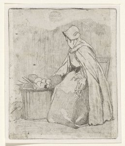 Sitzende Marktfrau von Jan Weissenbruch