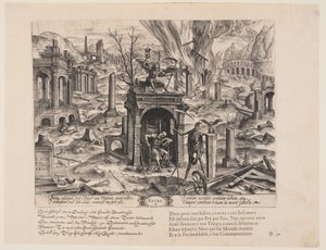 Ruine, aus Theatrum Vitae Humanae (Die Lebensalter des Menschen) von Jan Wierix
