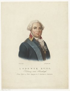 Porträt von Ludwig XVIII., König von Frankreich von Jan Willem Caspari