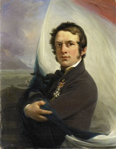 Porträt von Jacob Hobein, rettete die niederländische Flagge unter feindlichem Feuer, 18. März 1831
