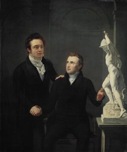 Louis Royer, Bildhauer, und Albertus Bernardus Roothaan, Börsenmakler, Kunstfreund und Förderer der Wissenschaften von Jan Willem Pieneman